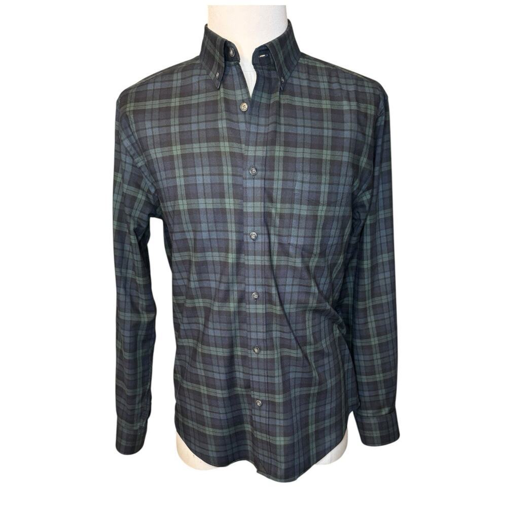 UNTUCKit Shirt Mens Large Green Black Watch Plaid Button Down Tartan